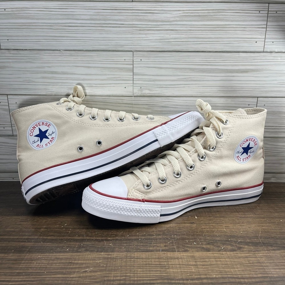 Converse Chuck Taylor All Star High Cream Shoes - M 8.5 - W 10.5 - Picture 4 of 9
